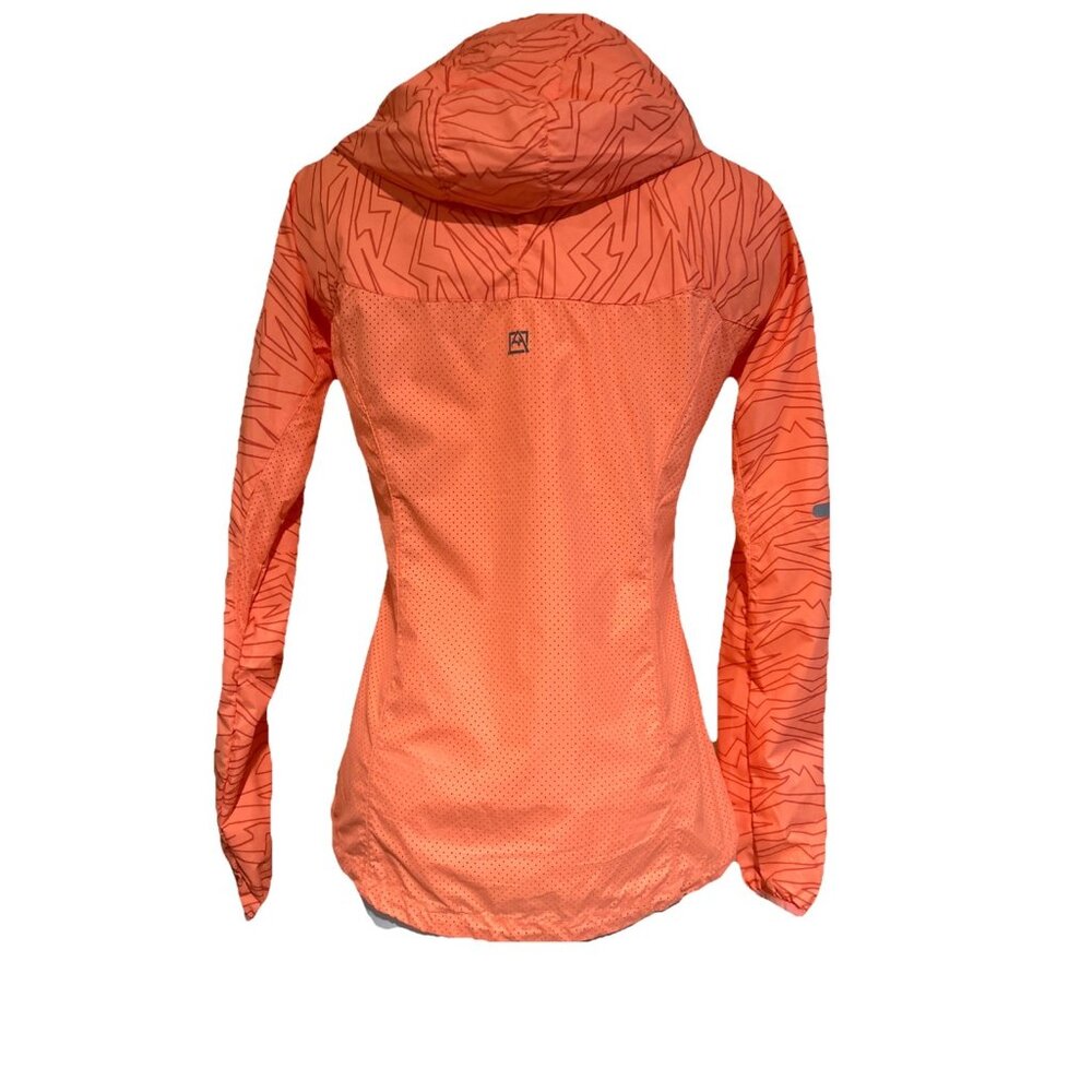 Avalanche Jacket Women's S Neon Orange Hoodie Full Zip Lightweight Windbreaker - Picture 7 of 11
